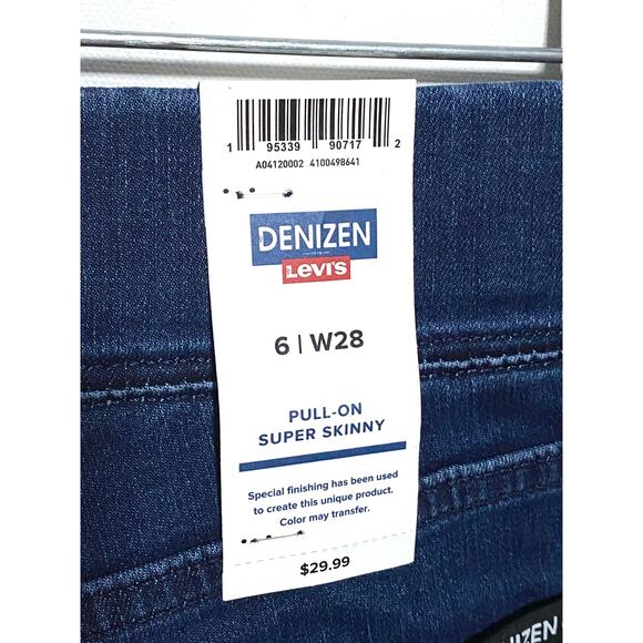 Denizen Levis Pull On Super Skinny Jeans Womens 6 W28 Forever Stretch Sculpt NWT - Picture 7 of 11